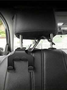 4 Stücke universelle Auto Haken, Kopfstützen Haken Aufbewahrung Aufhänger Auto Rücksitz Organizer Halterung Handyhalter Auto Innenausstattung Zubehör Auto Zubehör Schulsachen Schulzubehör Rückkehr zur Schule Universitätsstudenten