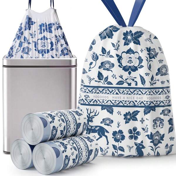 4/8/13 Gallon Multi-Size Trash Bags: From Kitchen To Yard, Custom Fit With Drawstring & Scented Options, Bulk Pack With Leak-Proof Design & US Warehouse Direct