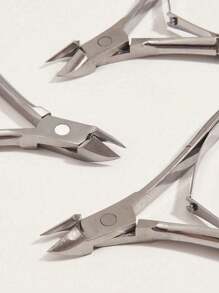 3pcs/Set Premium Stainless Steel Nail Clipper Set, Precise Trimming For Fingernails And Toenails, Curved Blades, Cuticle Nipper, Callus Remover, Nail Care Tools (Silver),For Both Men And Women - Multicolor - View 3