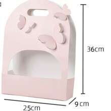 5pcs, Mother's Day Valentine's Day Wedding Women's Day Teacher's Day Tote Cake Flower Box Hand Flower Basket Paper Bowknot Flower Box Flower Arrangement Bag Flower Packaging Gift Box Gifts Birthday Graduation Birthday Decorations Party Decorations Gift Bags