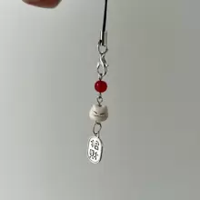 New Chinese Style Lucky Cute Ceramic Lucky Cat Metal Ornament For Mobile Phone Chain Pendant Gifts For Mother, Family, Friends, Birthday, Holiday Phone Charm