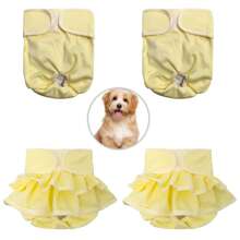4 Packs Dog Diapers Female Washable Dog Diapers Reusable Puppy Diapers Highly Absorbent Comfortable Doggy Diapers For Dogs In Heat Or Excitable Urination