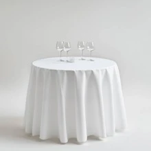 228cm/275cm Round 120g Polyester Round Tablecloth, Banquet Tablecloth, Wedding, Party Tablecloth, Solid Color Banquet Tablecloth, Party Decoration Table Cover