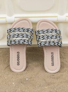 Sandalias de verano estilo nuevo para niñas, zapatos para que los niños usen sandalias, sandalias de moda con suela blanda para niñas pequeñas en verano, zapatos casuales de princesa para niñas, antideslizantes