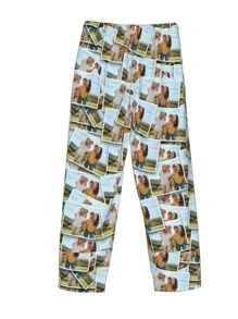 Pantalones de pijama personalizados para hombres con impresión de foto, pantalones de pijama personalizados con tu imagen, el regalo perfecto para él en el Día de San Valentín u ocasiones especiales, otoño, invierno