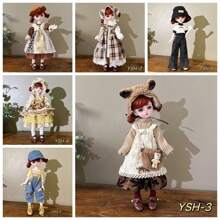 Abiti carini per bambole da 30 cm, set di abbigliamento moda per bambole BJD 1/6, vestito carino, cappello, accessori per bambole, regalo per le vacanze (senza bambole e scarpe)
