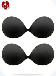 Large Cup Size Women Plus Size Adhesive Strapless Bras, Seamless Lift-Up Sticky Bras For Dresses, Spaghetti Strap Tops, Summer - Multicolor - View 33