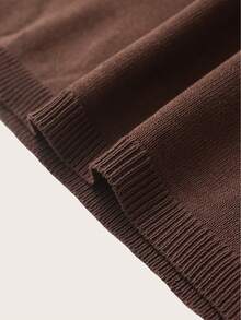 Simple Sleeveless Knit Top For Spring And Summer Casual Elegant - Coffee Brown - View 5