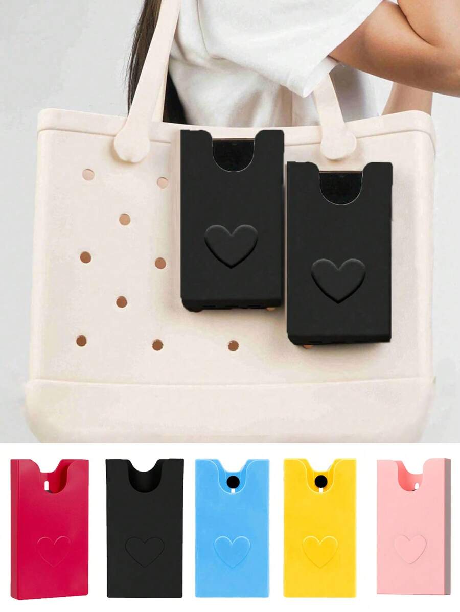1PC EVA Waterproof Rubber Beach Bag Accessories,Detachable Beach Bag Mobile Phone Holder,Phone Storage Box,Mini Beach Bag Silicone Accessories, Detachable Phone Holder Travel Accessories,Silicone Accessories,Perfect For Summer Beach Travel Vacation - Multicolor - View 1