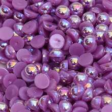 500 克 6 毫米/8 毫米 AB 颜色混合尺寸和颜色半圆形凸圆形宝石 DIY 珠宝配件材料 - 彩色 - 查看 38