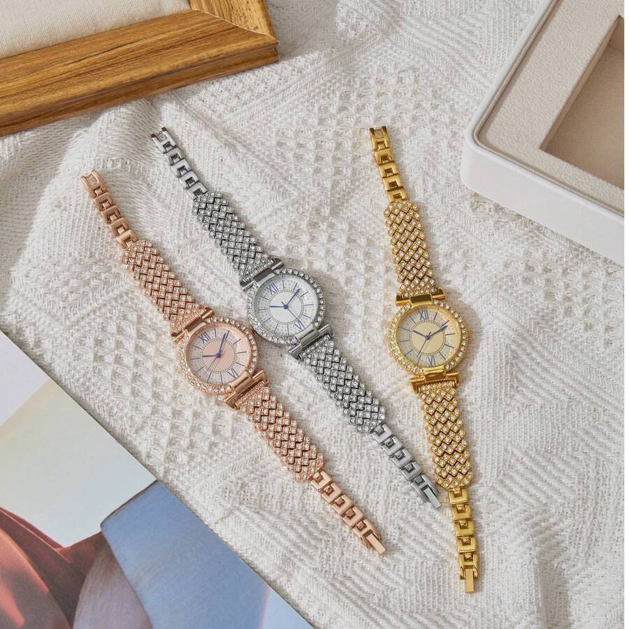 1pcs爆款网红全钻女士手表女表石英表手链表女款 - 均碼 - 查看 1