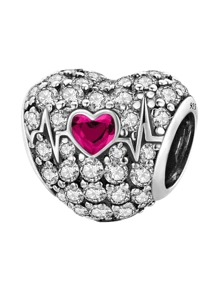 1Pc Fashionable Charm Bead Fit For Women Bracelets Bangles DIY Jewelry Making And Daily Outfit Matching Jewelry Decoration For Girls - Silver - View 6