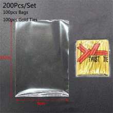 50/100 piezas Bolsas de celofán transparentes y de colores, bolsas de plástico OPP transparentes para empaquetar caramelos, chupetes, galletas, regalos, favores de fiesta, suministros de hornear
