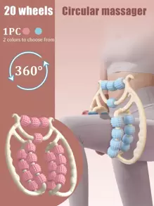 1 件 20 滚轮腿部按摩滚轮，带 3D 凸起，360° 夹紧腿部滚轮，经络穴位按摩器，肌肉放松和瑜伽伸展滚轮，肌肉放松按摩器 - 彩色 - 查看 1