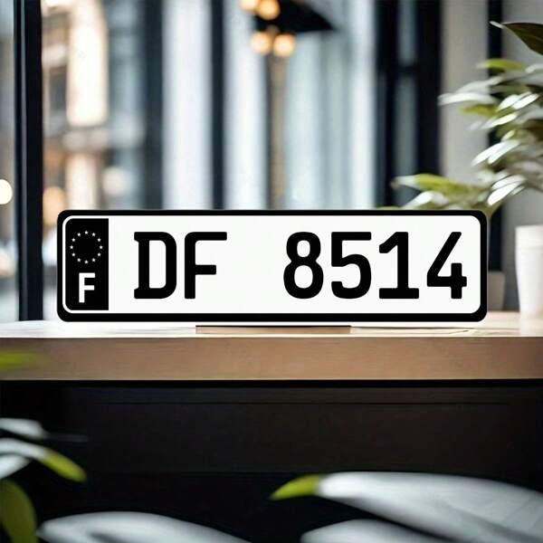 1 szt. spersonalizowanego aluminiowego logo na samochód – spersonalizowana metalowa sztuka do dekoracji samochodu | Wodoodporny, trwały, ręcznie robiony znak (16" x 4") | Akcesoria rzemieślnicze do pojazdów i dekoracji wnętrz, Home Harmony