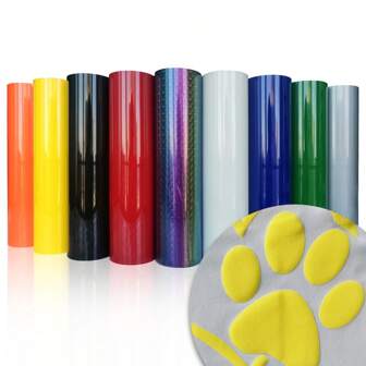 Reflective / 3D Puff Heat Transfer Vinyl For T-Shirts - Vinyl Bundle 9.8x9.8 Inches For Heat Press Machine