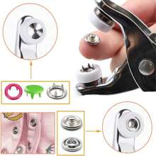 800pcs/200sets Metal Five-Prong Snap Fastener Plier, Hollow & Solid Metal Claw Snap Button Fastener Rivet Kit, For Clothing Sewing, Ideal For DIY Crafts, Apparel, Hats And Sewing (Random Color)