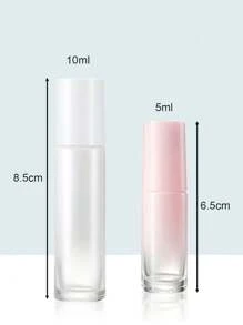 1pc/2pcs/4pcs 5ml/10ml Steel Ball Ombre Pink To White Roll-On Bottles, Glass Bottles For Essential Oils, Perfumes, Portable Liquid Containers For Travel - Multicolor - View 6