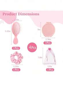 4 件/8 件/12 件/16 件/20 件婴儿送礼会粉色派对礼品套装 - 新娘送礼会礼物、弹力发圈、镜子、发刷、网眼礼品袋、婚礼发饰、求婚、生日派对用品、返校情人节 - 彩色 - 查看 12