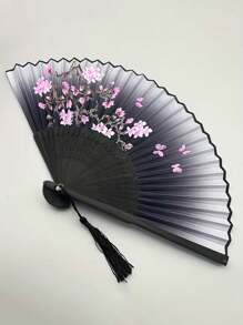 1 pieza/3 piezas Nuevo abanico plegable estilo chino retro, abanico estilo cheongsam con borla, abanico de mano clásico de orquídea, accesorio de escenario y fotografía (Ligera diferencia de color en el patrón del mango y la borla debido al ángulo de la fotografía, pero no afecta el uso. Aquellos que son particulares al respecto, por favor no compren), Selecciones de primavera y verano, Regalos para damas de honor, Decoración de habitación, Dormitorio, Playa, Viaje, Para hombres, Para mujeres, Vacaciones, Cosas lindas - Multicolor - Ver 6