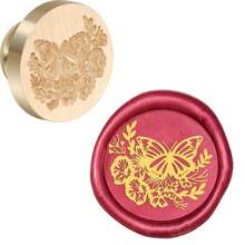 CYFUN DESIGN 1 PC 25mm Butterfly/Fox/Deer Pattern Wax Seal Stamps Solid Brass Engraved Fire Lacquer Stamp Heads NO Handle For Decorating Notebook Gifts And Greeting Cards