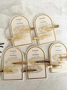 8pcs/4cards Gold-Tone No Bend Hair Clips Creaseless Sparkling Bridal Headpiece Bridesmaid Hair Wedding Accessories Elegant Hair Ornament For Bridesmaid Gift