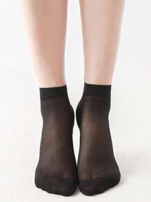 10 Pairs Women's Thin Breathable Transparent Ankle Socks, Minimalist & Fashionable, Soft & Comfortable For Summer