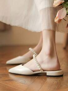 Women's Elegant Fashion White Pointed Toe Lace-Up High Heel Sandals, Suitable For Wedding, Party, Holiday, And Casual Daily Wear
