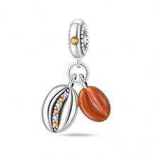 1pc Silver Plated Cake Afternoon Tea Pendant Candy Pendant Poached Egg Pendant French Fries Pendant Donut Pendant Coffee Pendant Suitable For Original 3mm Bracelets And Bangles DIY Beads Suitable For Ladies Birthday Fine Jewelry Gifts