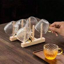 12个/6个/4个/2个套装 龙鳞纹玻璃杯，120毫升小茶杯，高档杯，威士忌杯，适用于茶、咖啡，居家、办公室、咖啡馆 - 無色 - 查看 2