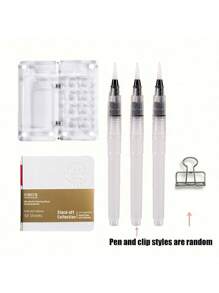 6 Stück Mini Reise Palette Set, tragbares Aquarell Set, 8/15 Feld Farbkasten, Skizzenbuch, Ordner und Pinsel für Künstler und Studenten Schulanfang, Muttertag, Geschenk für Mutter