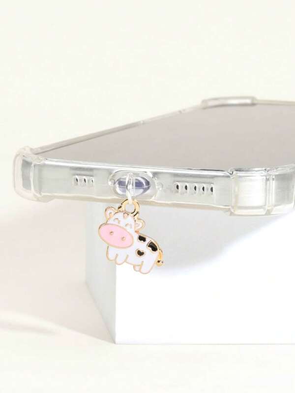 Portable Cute Cow Shaped Zinc Alloy Anti-Dust Plug