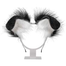 Women Furry Animal Spot Dog Ears Headdress Plush Handmade Headband Anime For Halloween Christmas Cosplay Accessories - Multicolor - View 12