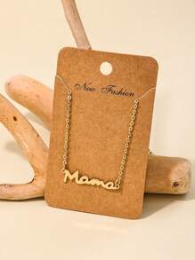 1pc Minimalist Metal Letter "Mama" Necklace, Mother's Day Gift For Mom