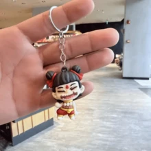 New Nezha 2 Magic Child Havoc In The Sea Keychain, Nezha Cute Decoration Backpack Pendant, PVC Key Chain Gift