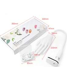 Silicone Nail Practice Hand Model, Bendable Flexible Fake Fingers Nail Art Training Tool, Replaceable Nail Tips