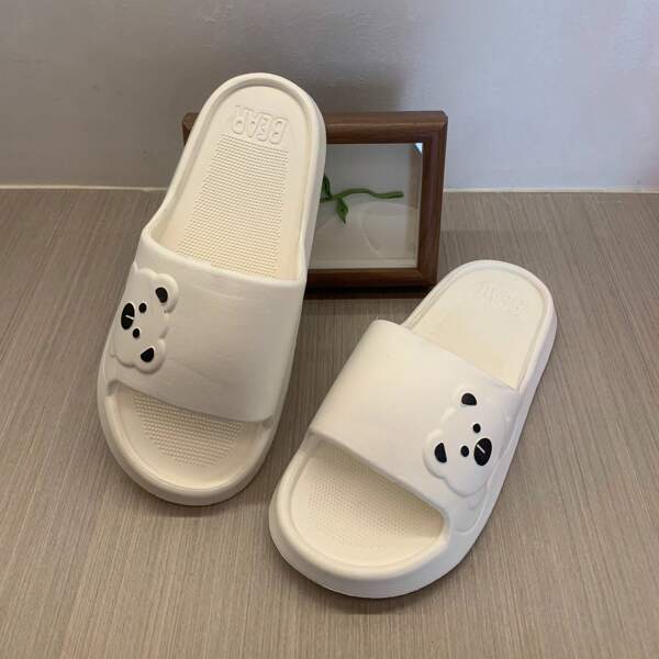 EVA Strap Slide Sandals, Comfortable Summer Women Slippers, Couple Slippers For Indoor, Bathroom, Shower, Thick Bottom