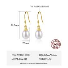 GGRUO 1 对金色环状耳环奢华珍珠复古耳环女士精致宴会派对珠宝时尚经典装饰配饰 - 珍珠 - 查看 4