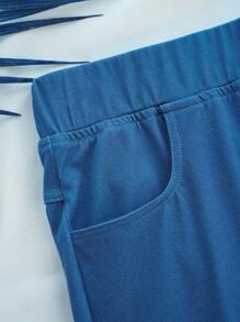 牛仔效果、女装、休闲装、运动必备品、夏季、新款女士下装、日常款式