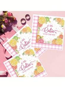 24pcs/48pcs Colorful Grapefruit Pattern Paper Towel - Fruit Series Pattern Dinner Paper Towel, Multi-Purpose Paper Towel, Suitable For Parties, Weddings, Anniversaries, Outdoor Picnics, Restaurants, Parties - The Perfect Party Gift, Birthday Decoration Supplies