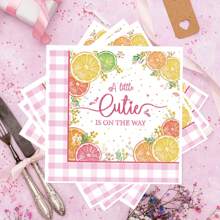 24pcs/48pcs Colorful Grapefruit Pattern Paper Towel - Fruit Series Pattern Dinner Paper Towel, Multi-Purpose Paper Towel, Suitable For Parties, Weddings, Anniversaries, Outdoor Picnics, Restaurants, Parties - The Perfect Party Gift, Birthday Decoration Supplies