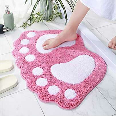 1pc Bathroom Rugs Mats Water Absorbent Non-Slip Mat Used In Bathroom Shower Room Soft Microfiber Bath Mat Machine Washable Bath Mat Big Feet Bathroom Mat Bathroom Decor Floor Carpet Outdoor Rug Door Mat Fall Decor Bathroom Accessories Back To School Entryway Decor