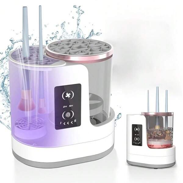 Electric Makeup Brush Cleaner, Slouchy Use Automatic Cleaning & Drying Makeup Brushes, USB Powered Portable Makeup Brush Cleaner, Christmas & New Year Creative Gift