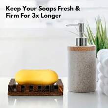 1 pièce Porte-savon en bois créatif, support de savon en bois pour la salle de bain
