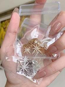 20pcs Heart-Shaped PVC Plastic(Polyvinyl Chloride) Jewelry Organizer Boxes, Anti-Oxidation Earring, Necklace, Bracelet Storage Pouches