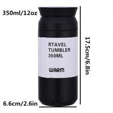 1 件 350ML/12oz 真空保温杯，新款日式 304 不锈钢直筒双层随行杯，便携简约时尚水瓶，男女皆宜 - 多色 - 查看 2