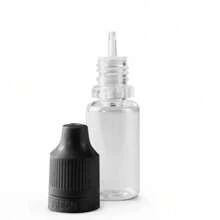 10ml Empty Plastic Bottles Clear PET Essential Oils Liquid Black Cap QUALITY UK - Black Bottle - View 7