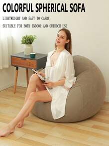 1 pezzo Divano rotondo gonfiabile, poltrona gonfiabile per campeggio, divano lento gonfiabile, poltrona gonfiabile, poltrona gonfiabile portatile e pieghevole, adatta per soggiorno, camera da letto, sala di lettura, balcone, campeggio all'aperto, facile da riporre e trasportare, per il tempo libero e l'intrattenimento, dormitorio, sedia con schienale, poltrona a sacco