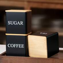 3pcs Airtight Iron Food Storage Container Set - Uncharged Tea, Sugar, Coffee Canisters For Kitchen And Dining Room Back To School - Multicolor - View 7