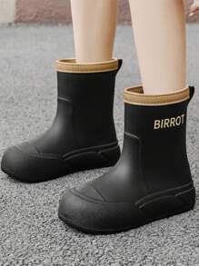 时尚女士雨靴，防水中筒靴一体成型防滑雨鞋成人户外穿着